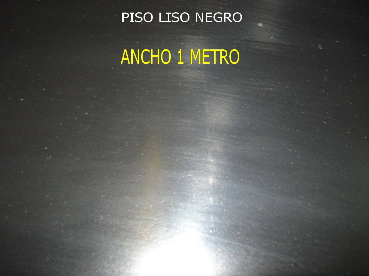 Piso de goma liso negro